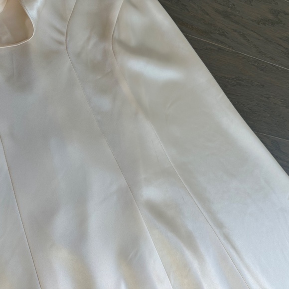 Reformation ROY Satin Wedding Dress Halter Gown - Fior Di Latte - with tags - 6 - Picture 7 of 14